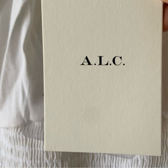 A.L.C. Adena White Off shoulder Dress Sz 6 NWT - Picture 10 of 11